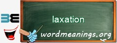 WordMeaning blackboard for laxation